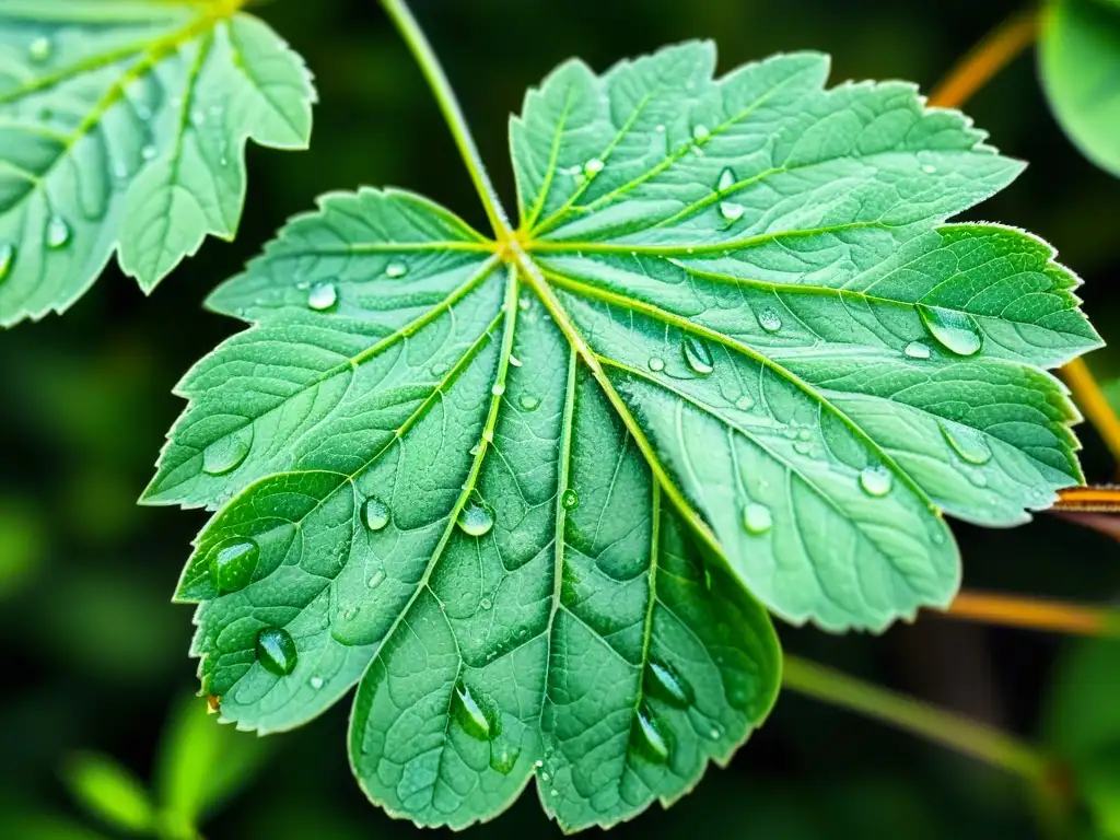 Acuarela detallada de planta medicinal con plagas comunes, rodeada de belleza etérea