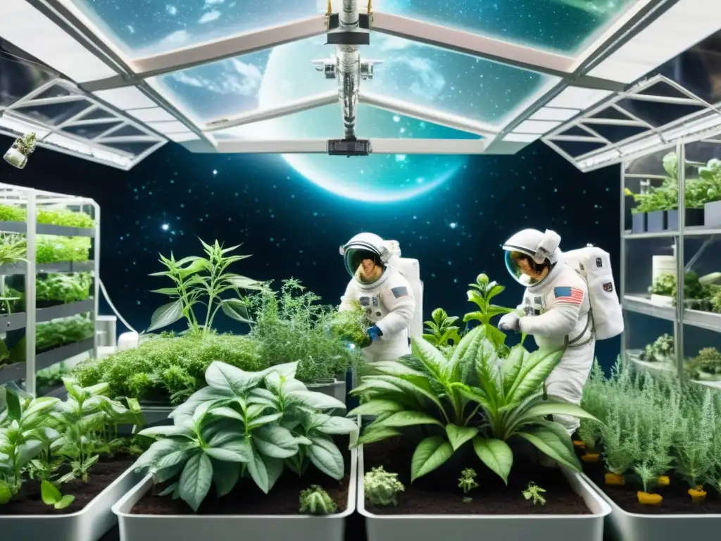 Estudios de cultivo de plantas medicinales en microgravedad en una estación espacial