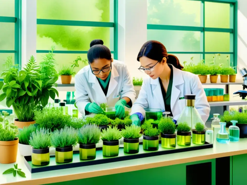 Expertos en laboratorio extraen compuestos medicinales de plantas