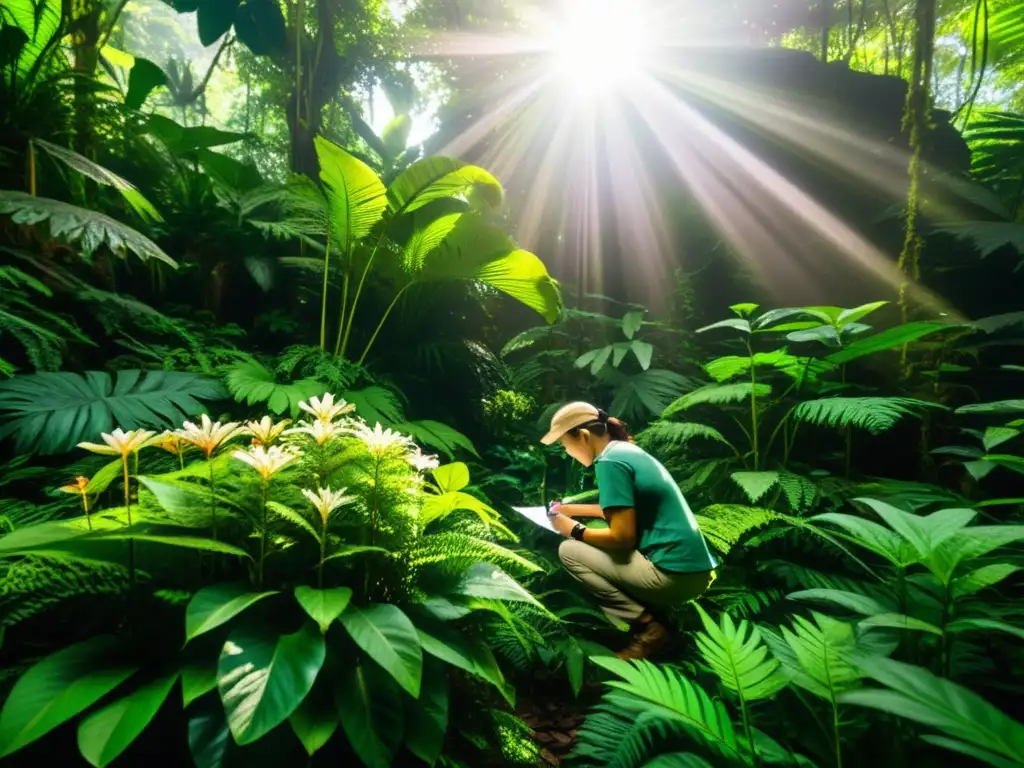 Explorando la exuberante selva en busca de plantas medicinales en expediciones botánicas