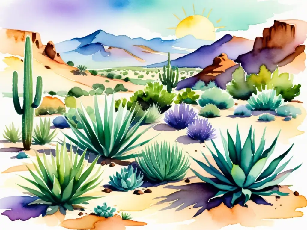 Un jardín de plantas medicinales resistente a sequías, con aloe vera, lavanda y salvia