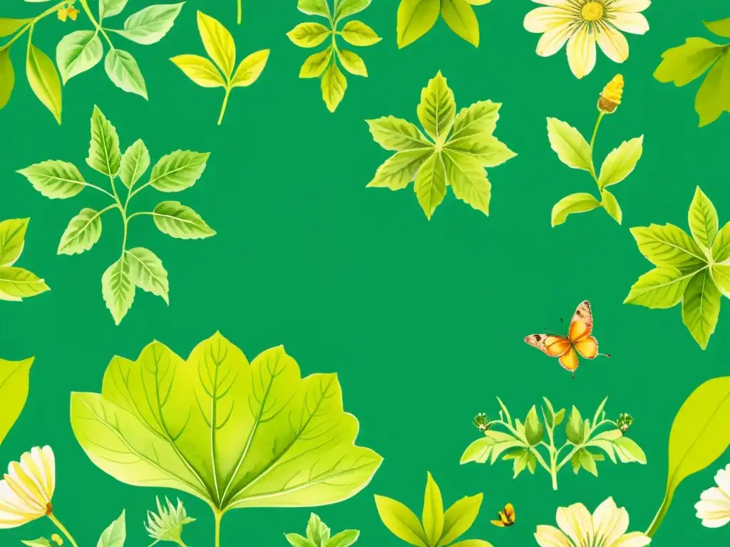 Un jardín de plantas medicinales con vibrantes colores y vida, perfecto para regular el azúcar en sangre