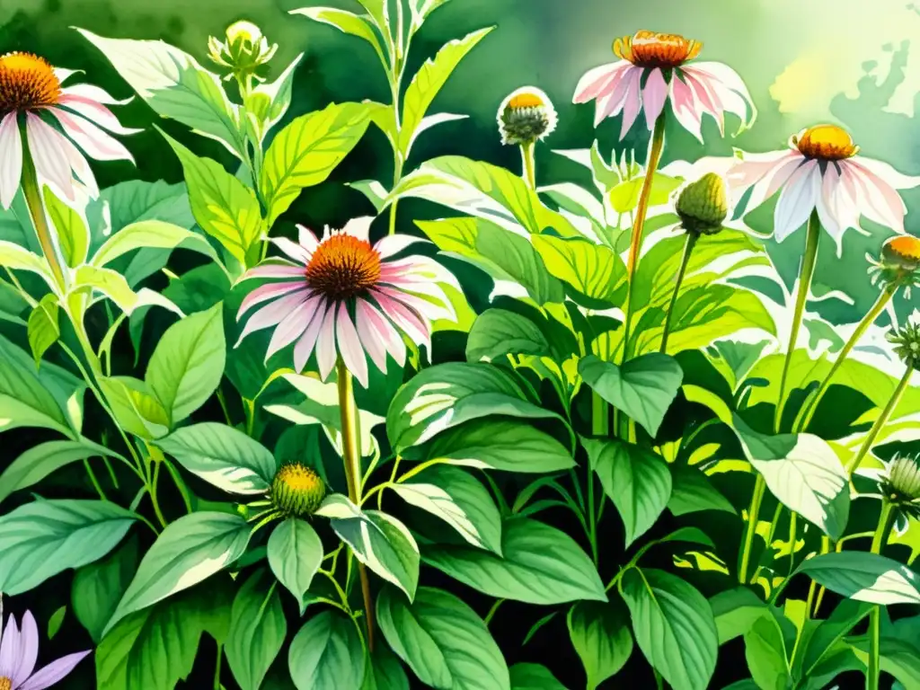 Un jardín herbal rebosante de plantas medicinales, redescubriendo la ciencia natural